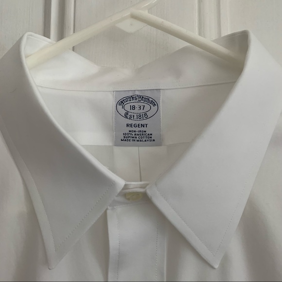 NWOT Brooks Brothers Stretch Regular-Fit Dress Shirt, Ainsley Collar French Cuff - Picture 4 of 10